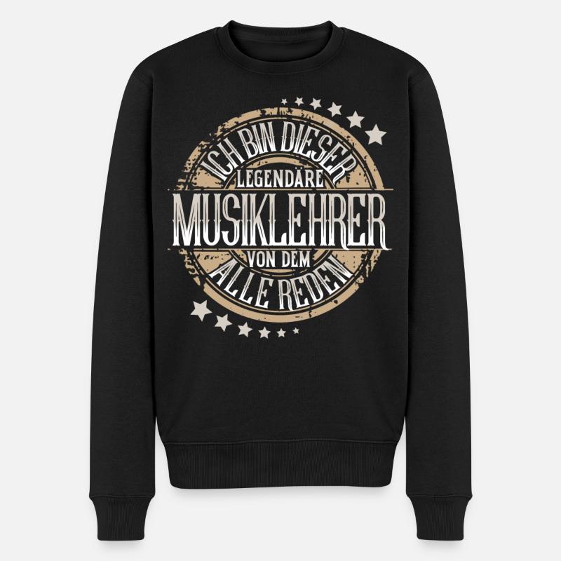 Musiklehrer - Männer Premium Bio Pullover - Schwarz