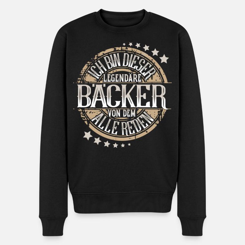 Bäcker - Männer Premium Bio Pullover - Schwarz