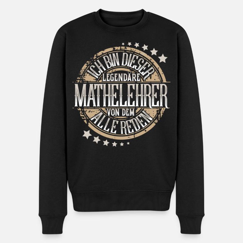 Mathelehrer - Männer Premium Bio Pullover - Schwarz