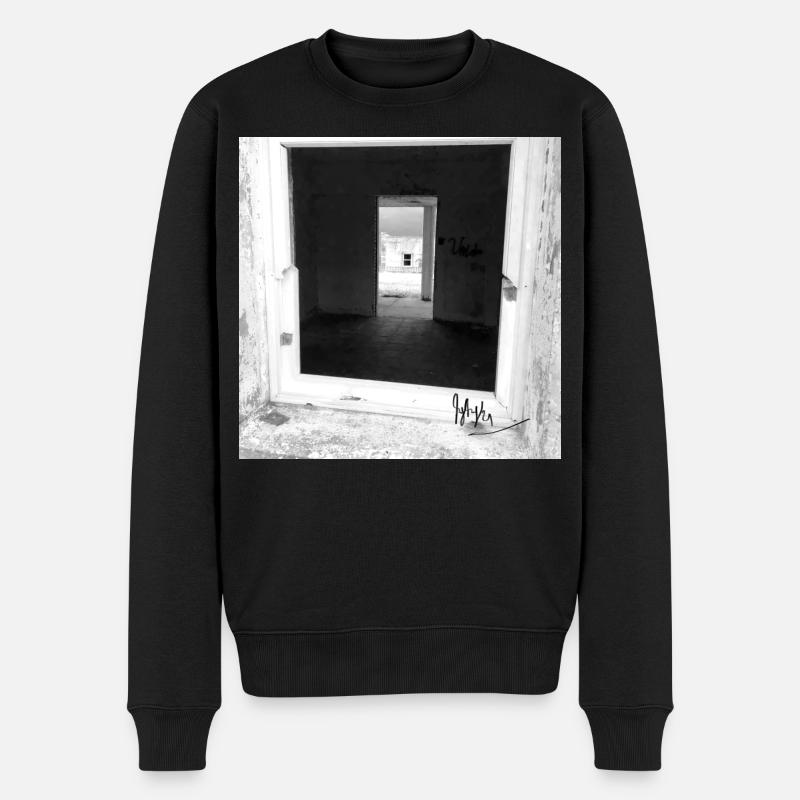 Fenster Nordspanien - Männer Premium Bio Pullover - Schwarz