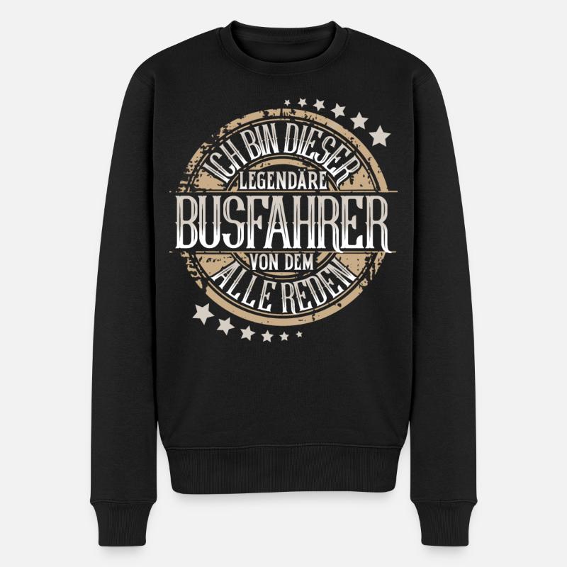 Busfahrer - Männer Premium Bio Pullover - Schwarz
