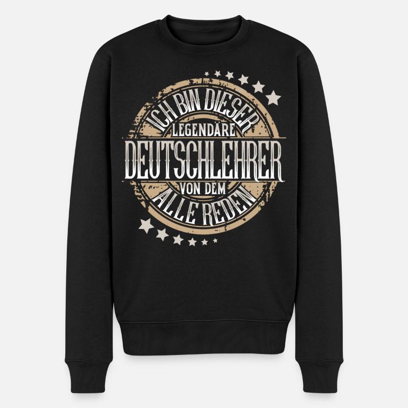 Deutschlehrer - Männer Premium Bio Pullover - Schwarz