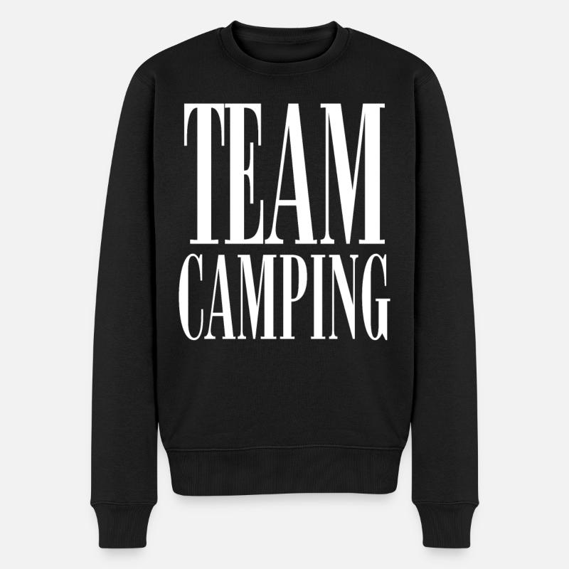 Camping Team Campen Camper - Männer Premium Bio Pullover - Schwarz