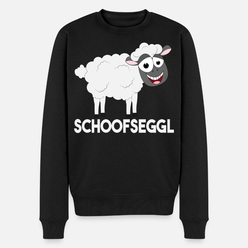Schwäbisch Schoofseggl - Männer Premium Bio Pullover - Schwarz