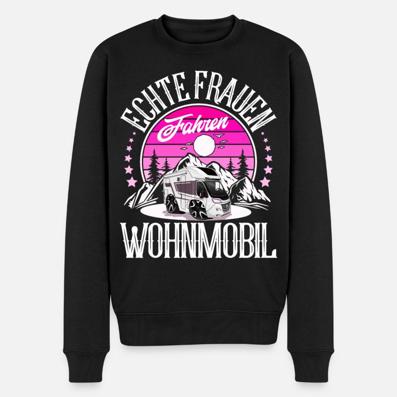 Camping Campen Camper - Männer Premium Bio Pullover - Schwarz