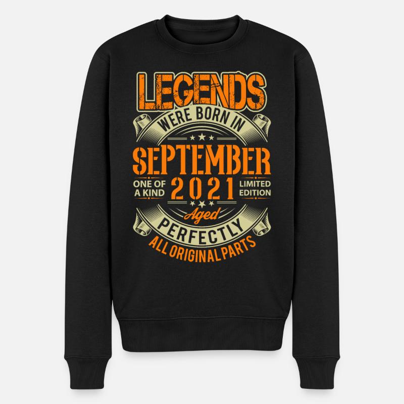 Légende d’anniversaire de septembre 2021 - Pull Premium bio Homme - noir