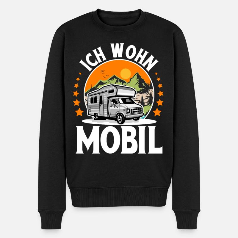 Camping Camper Campen - Männer Premium Bio Pullover - Schwarz