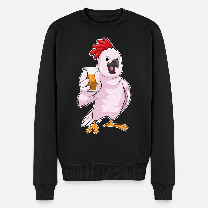 Papagei Saft - Männer Premium Bio Pullover - Schwarz