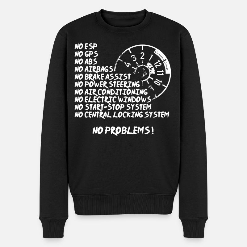 No Problems - Männer Premium Bio Pullover - Schwarz