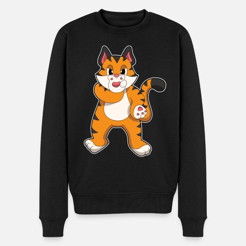 Tigre silencieux - Pull Premium bio Homme - noir