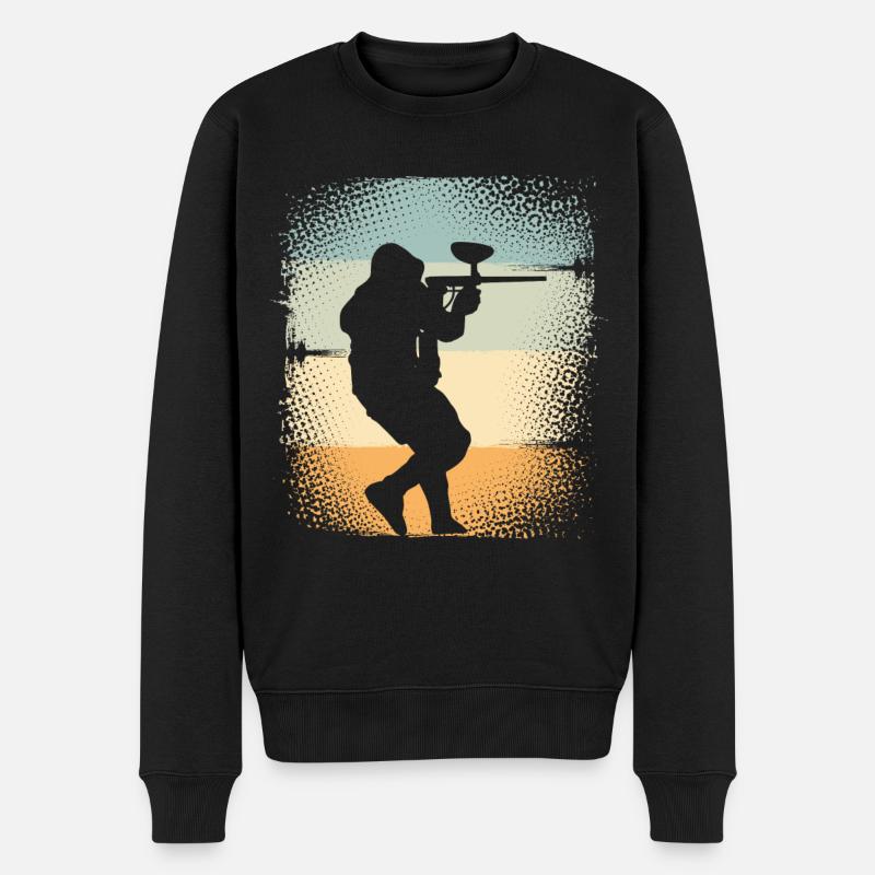 Paintball - Männer Premium Bio Pullover - Schwarz