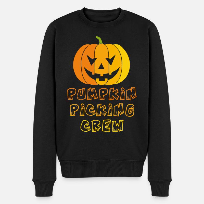 Équipe de cueillette de citrouilles - Pull Premium bio Homme - noir