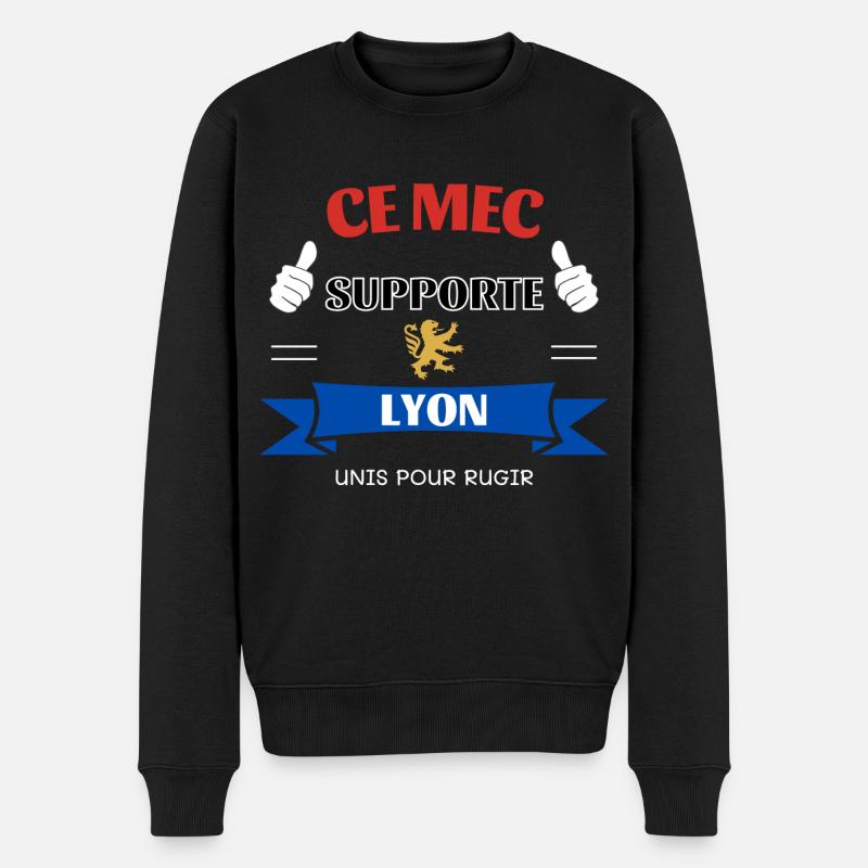Ce mec supporte Lyon - Pull Premium bio Homme - noir