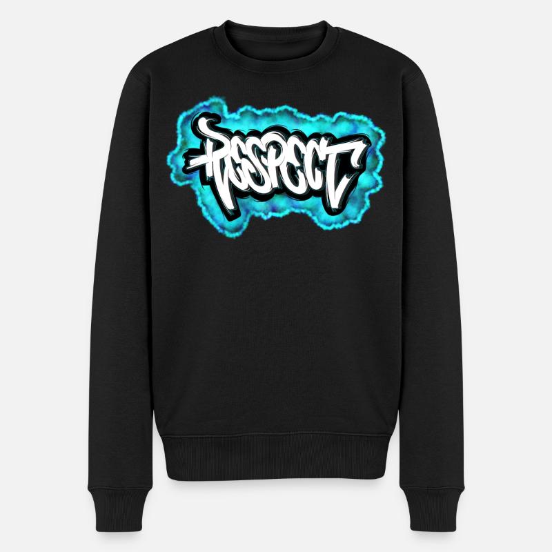 Respectez le design graffiti - Pull Premium bio Homme - noir