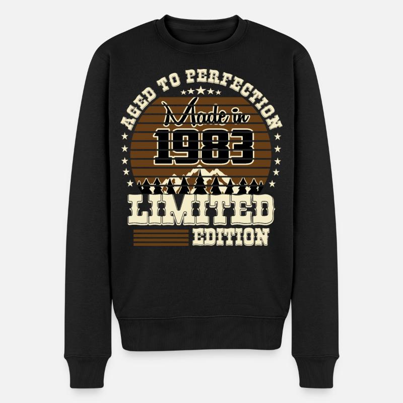 1983 Limited Edition - Männer Premium Bio Pullover - Schwarz