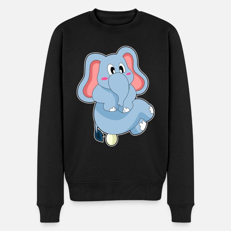 Elefant Ei - Männer Premium Bio Pullover - Schwarz
