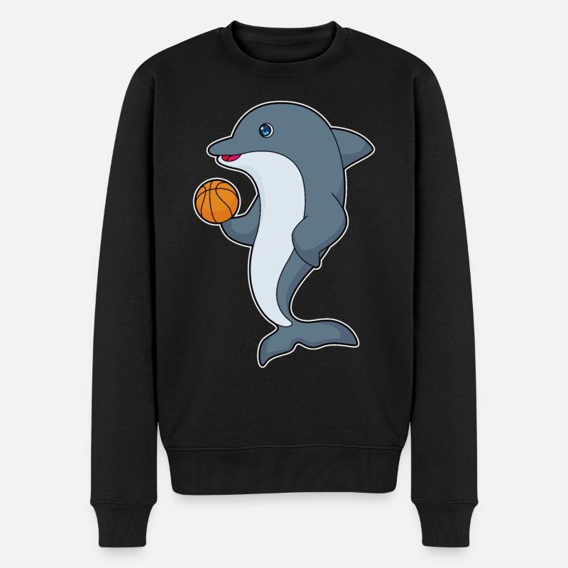 Basket-ball Dolphin - Pull Premium bio Homme - noir