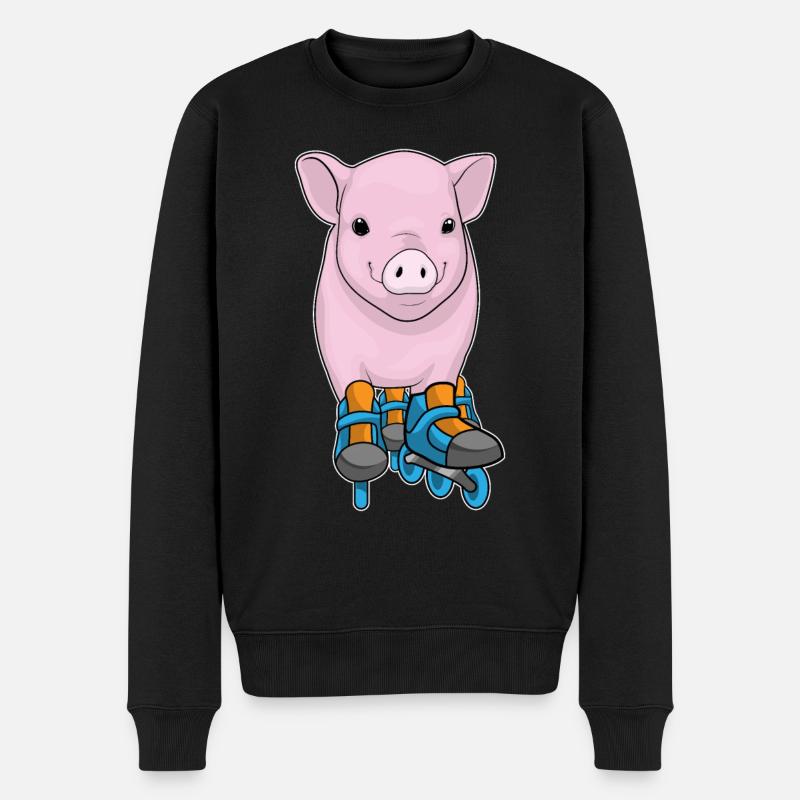 Pig Patins en ligne - Pull Premium bio Homme - noir