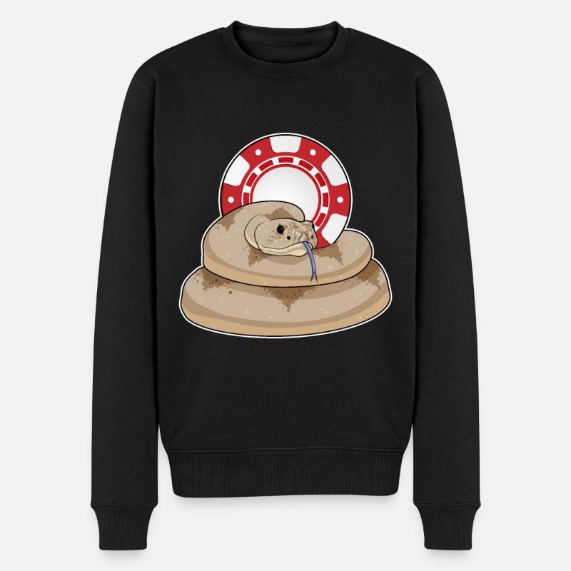 Jetons de poker Snake Poker - Pull Premium bio Homme - noir