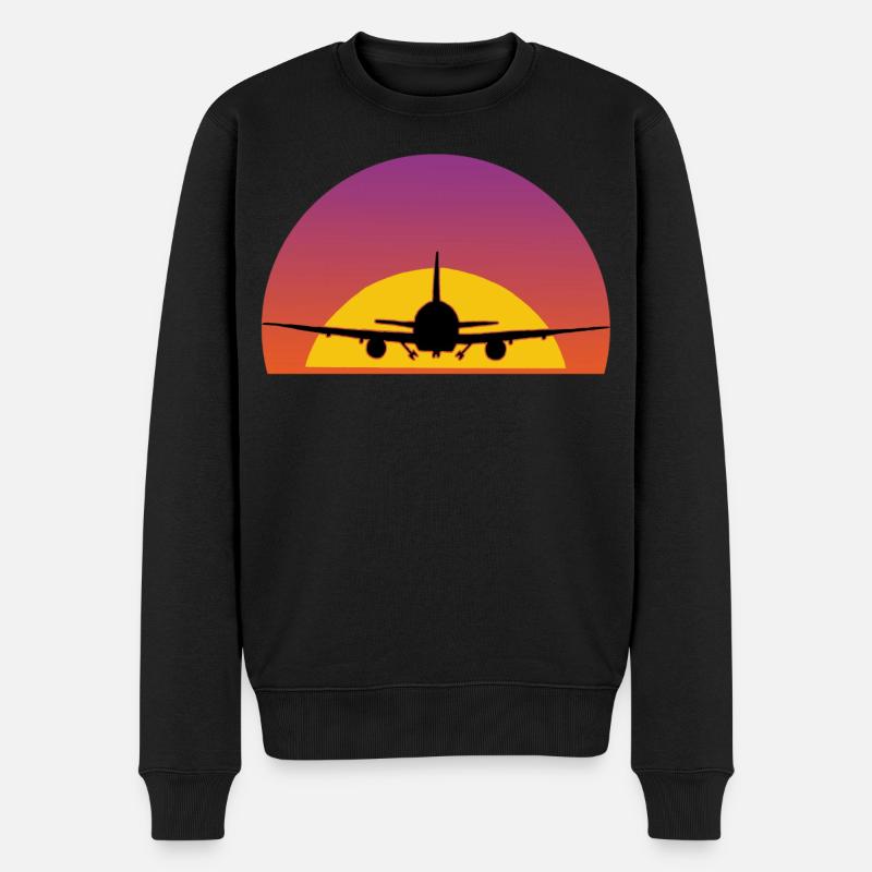 Voyage en avion - Pull Premium bio Homme - noir