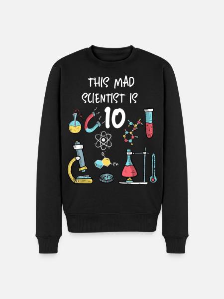 This Mad Scientist Is 10 - Men's Premium Organic Jumper - black