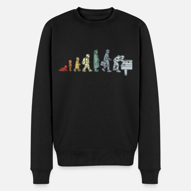 Pool Evolution - Männer Premium Bio Pullover - Schwarz