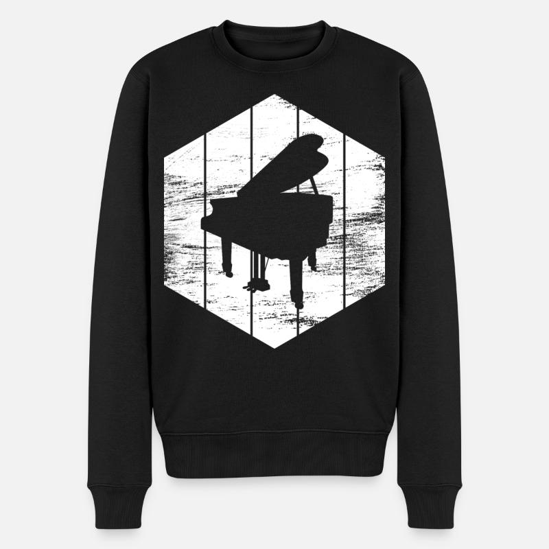 Flügel - Männer Premium Bio Pullover - Schwarz