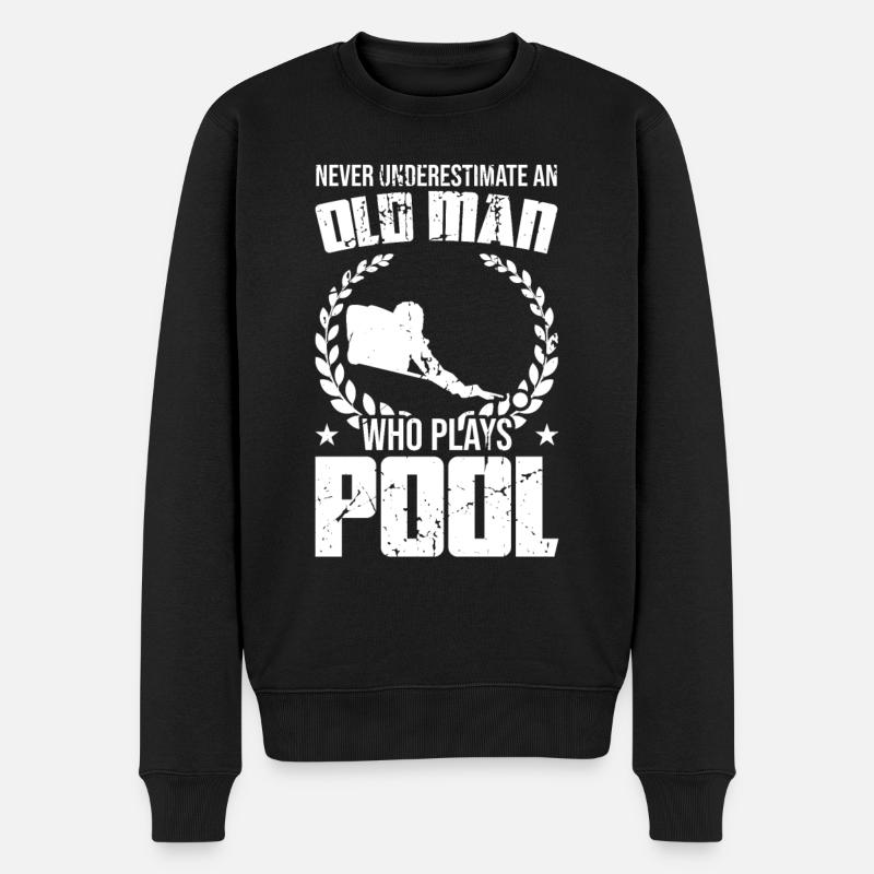 Drôle de grand-père billard - Pull Premium bio Homme - noir