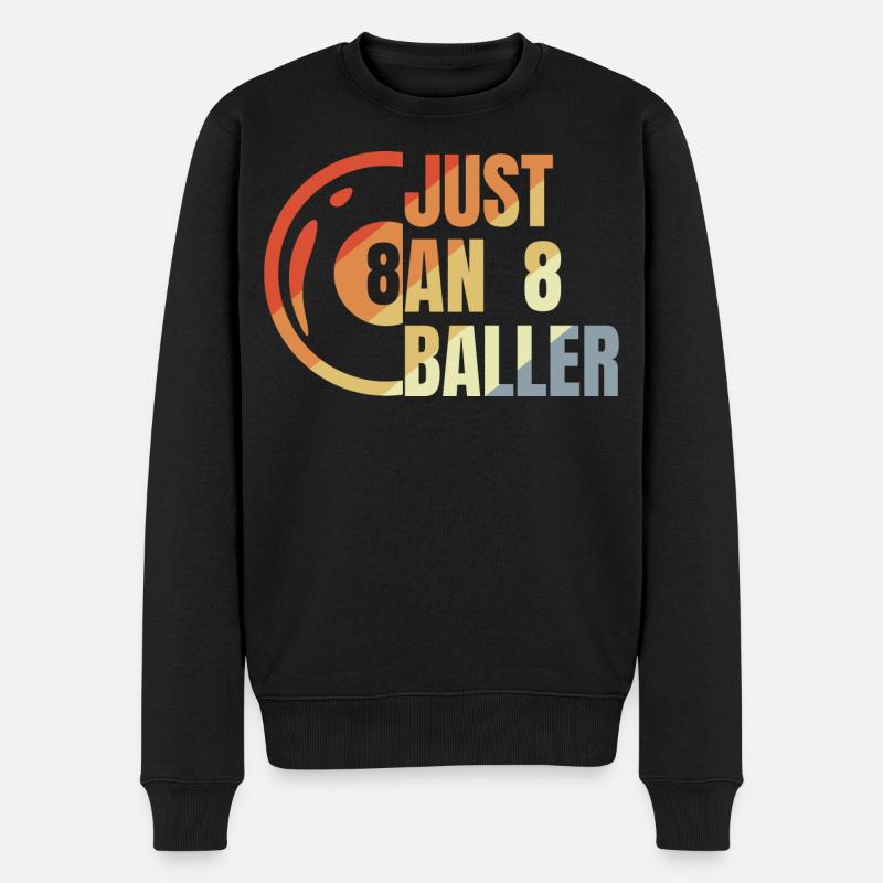 Billard 8 Ball - Männer Premium Bio Pullover - Schwarz