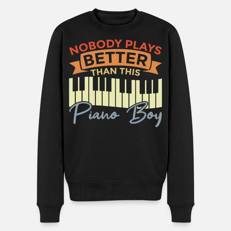 Garçon pianiste - Pull Premium bio Homme - noir