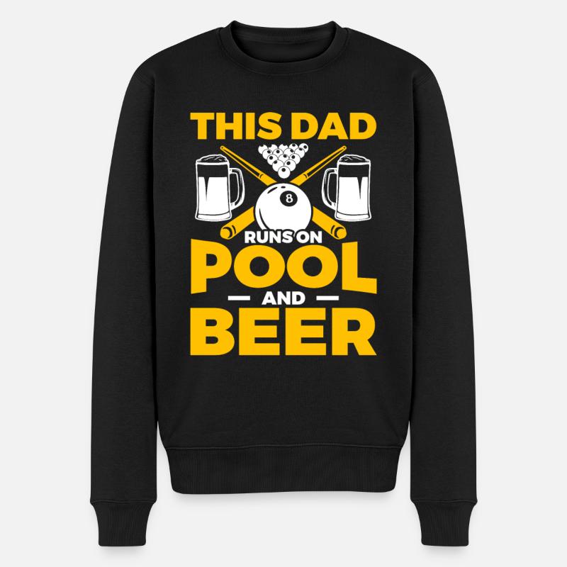 Papa Billard - Pull Premium bio Homme - noir