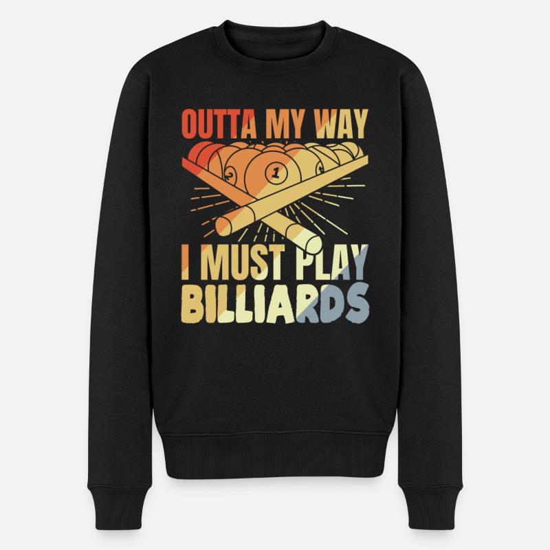 Billard Witz - Männer Premium Bio Pullover - Schwarz