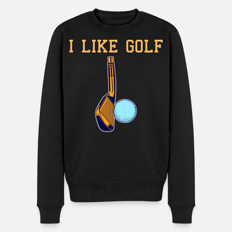 Golf Liebe - Männer Premium Bio Pullover - Schwarz