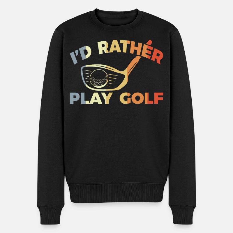 Je préfère jouer au golf - Pull Premium bio Homme - noir