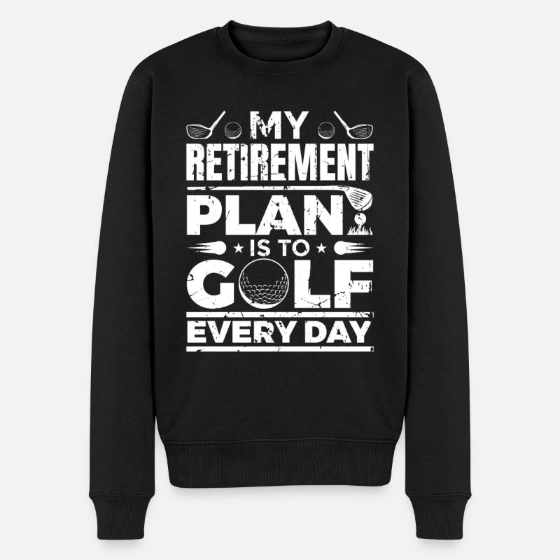 Retraite des golfeurs - Pull Premium bio Homme - noir
