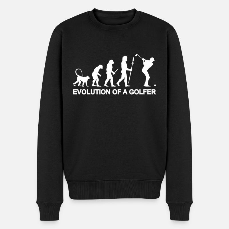 Évolution d’un golfeur - Pull Premium bio Homme - noir