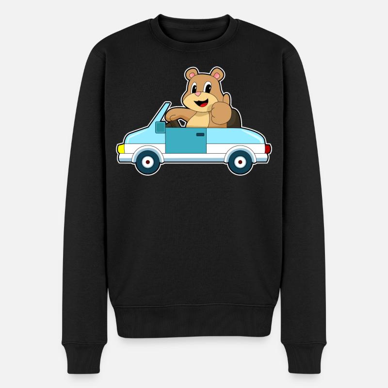 Bär Auto - Männer Premium Bio Pullover - Schwarz