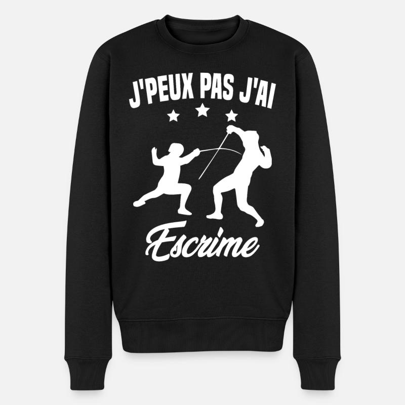 Je Peux Pas J'ai Escrime - Pull Premium bio Homme - noir