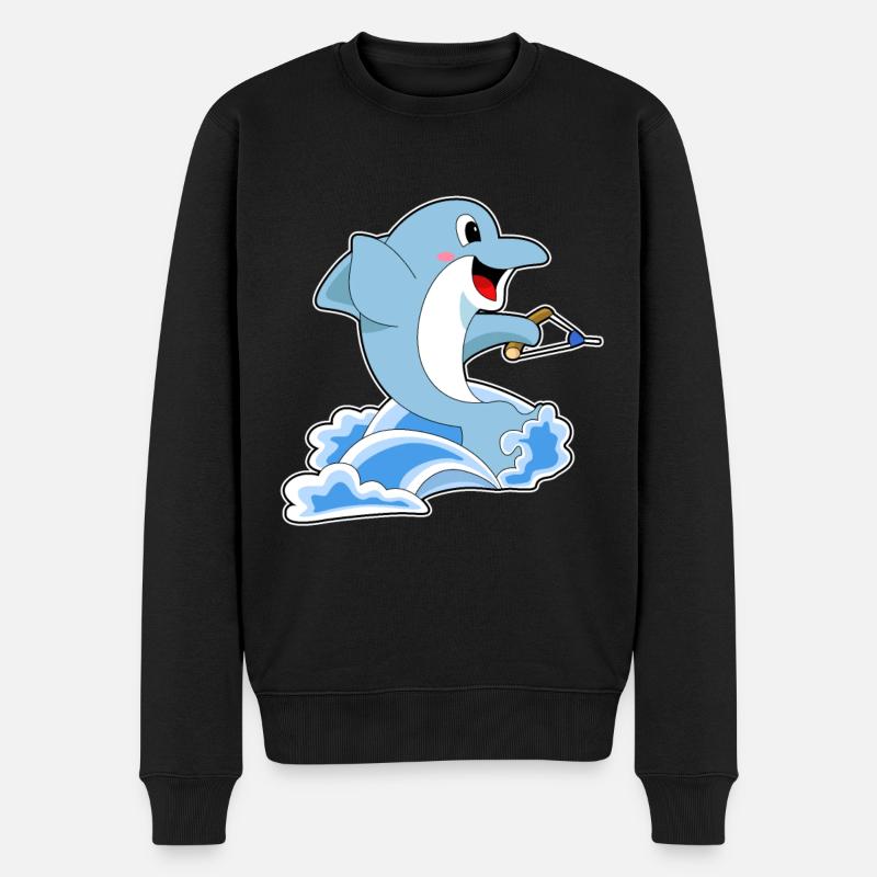 Ski nautique dauphin - Pull Premium bio Homme - noir