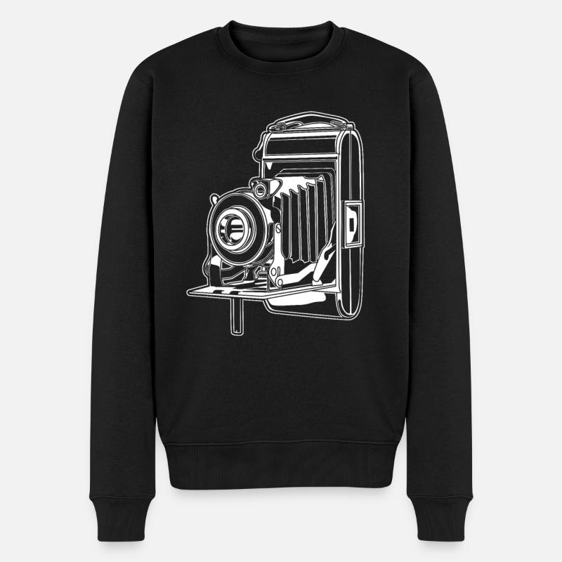 Appareil photo à l’ancienne - Pull Premium bio Homme - noir