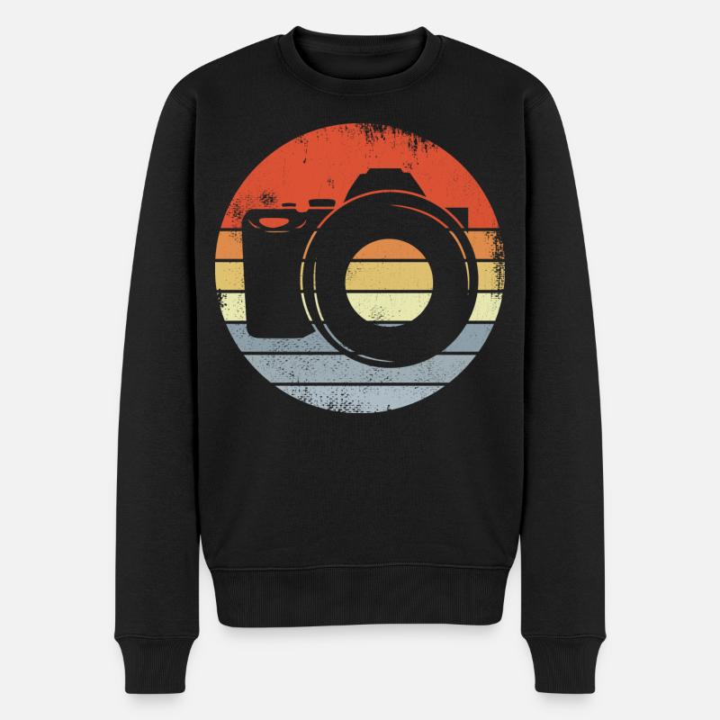 Kamera Enthusiast - Männer Premium Bio Pullover - Schwarz