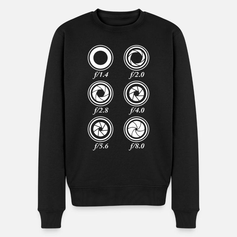 Kamera Blenden - Männer Premium Bio Pullover - Schwarz