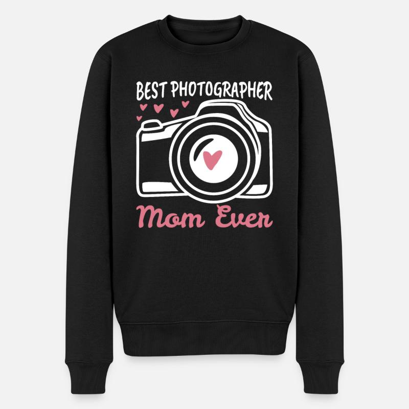 Fotografie Mama - Männer Premium Bio Pullover - Schwarz