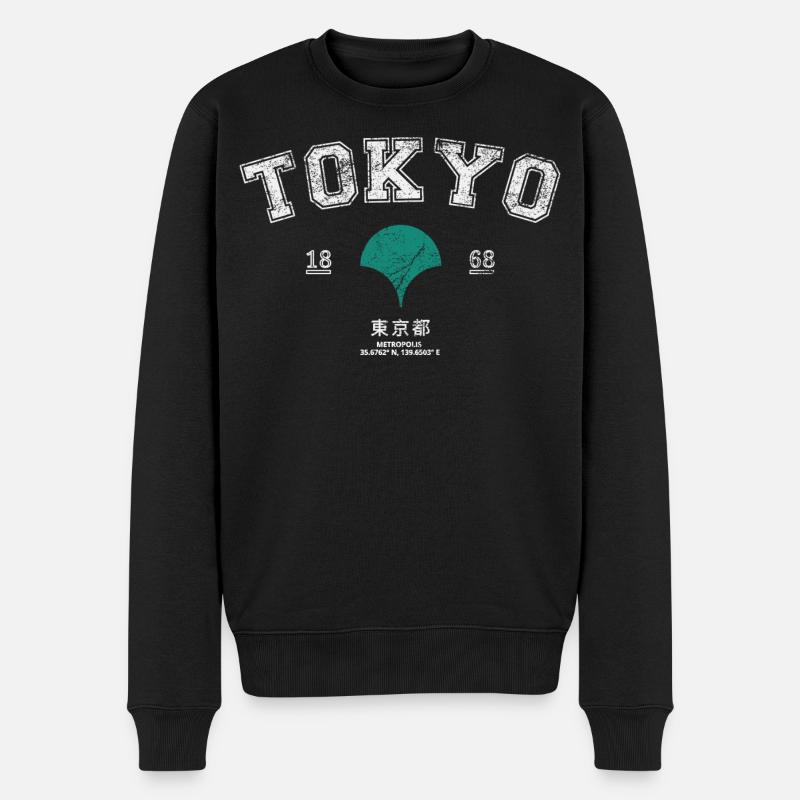 Tokyo City Japan - Männer Premium Bio Pullover - Schwarz