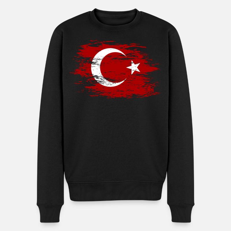 Türkei used - Männer Premium Bio Pullover - Schwarz