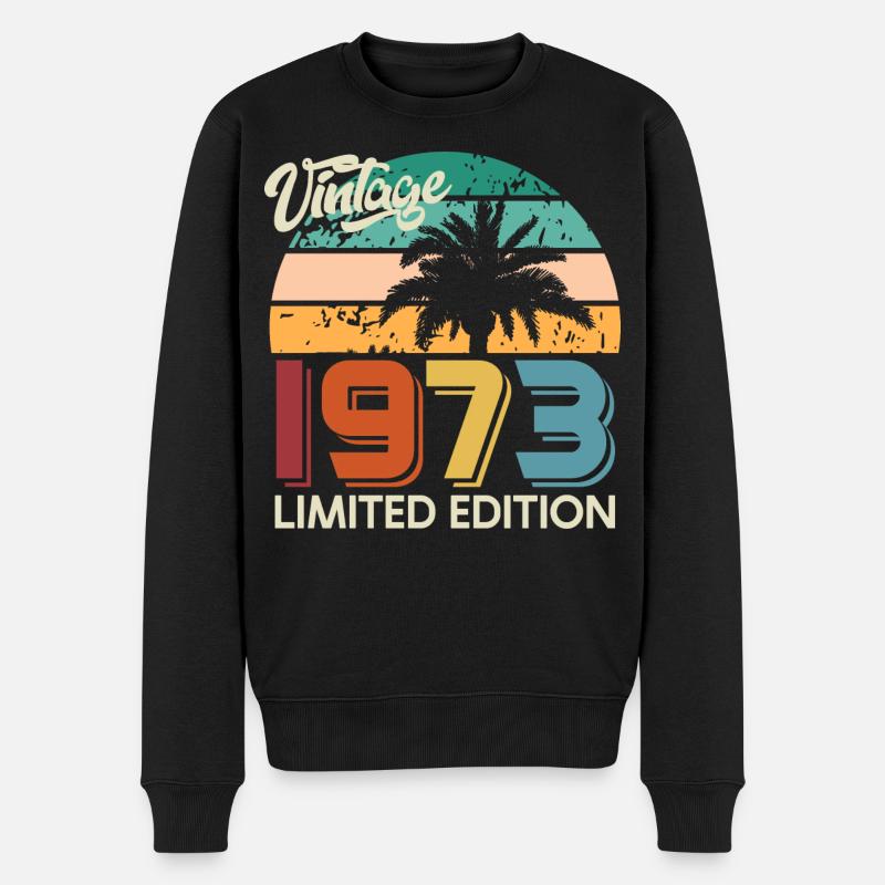 Millésime 1973 Palmiers Edition Limitée - Pull Premium bio Homme - noir