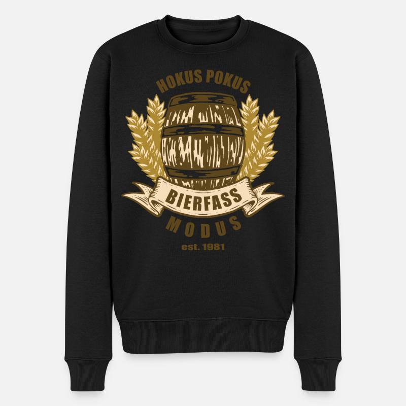 Bierfass Modus - Männer Premium Bio Pullover - Schwarz