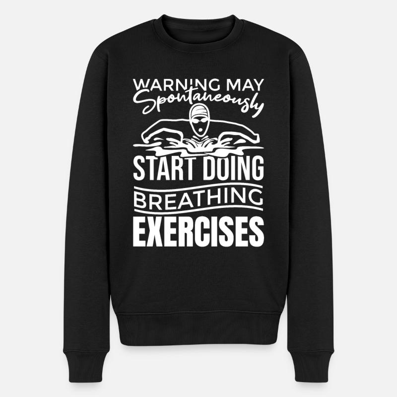 Schwimm Motivation - Männer Premium Bio Pullover - Schwarz