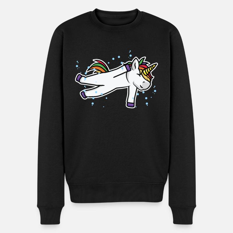 Licorne nageuse - Pull Premium bio Homme - noir