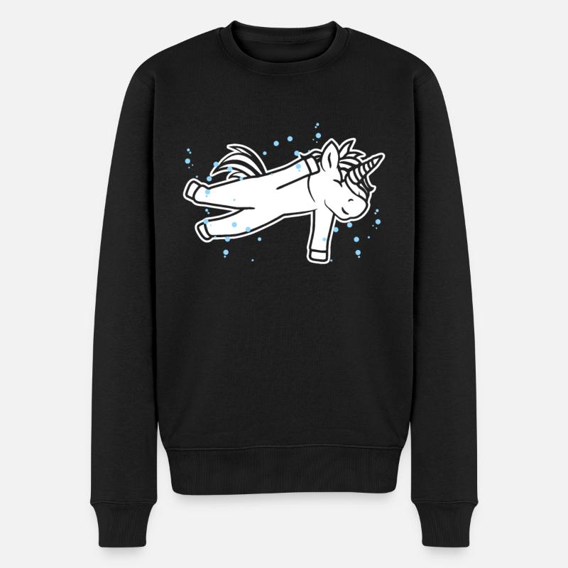 Licornes nageuses - Pull Premium bio Homme - noir